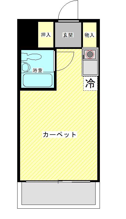 TOP川越第4(ワンルーム/5階)の間取り写真