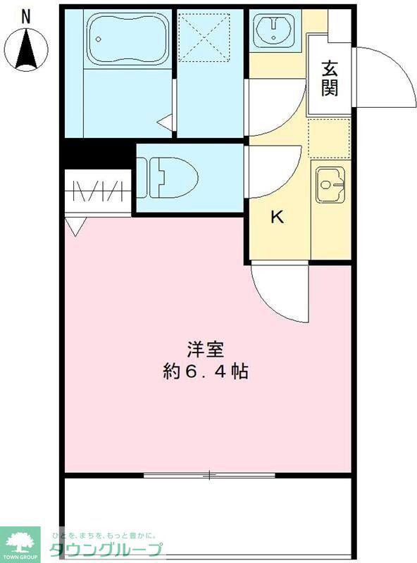 グランメゾン椿(1K/1階)の間取り写真