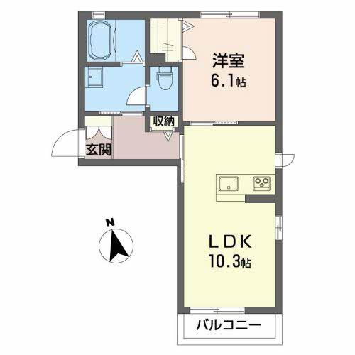 メゾン・ド・レーヴ(1LDK/2階)の間取り写真