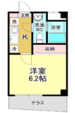 MKM根岸(1K/3階)の間取り写真