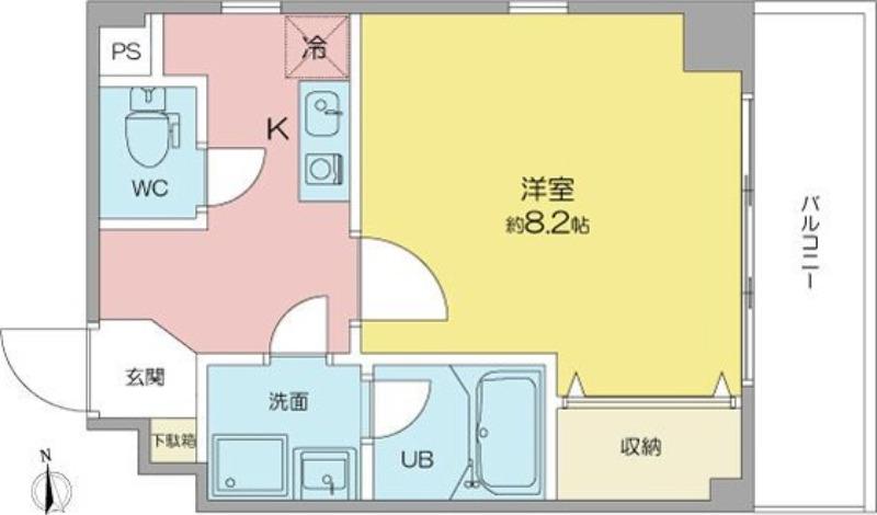 カーサ千種 A(1K/9階)の間取り写真