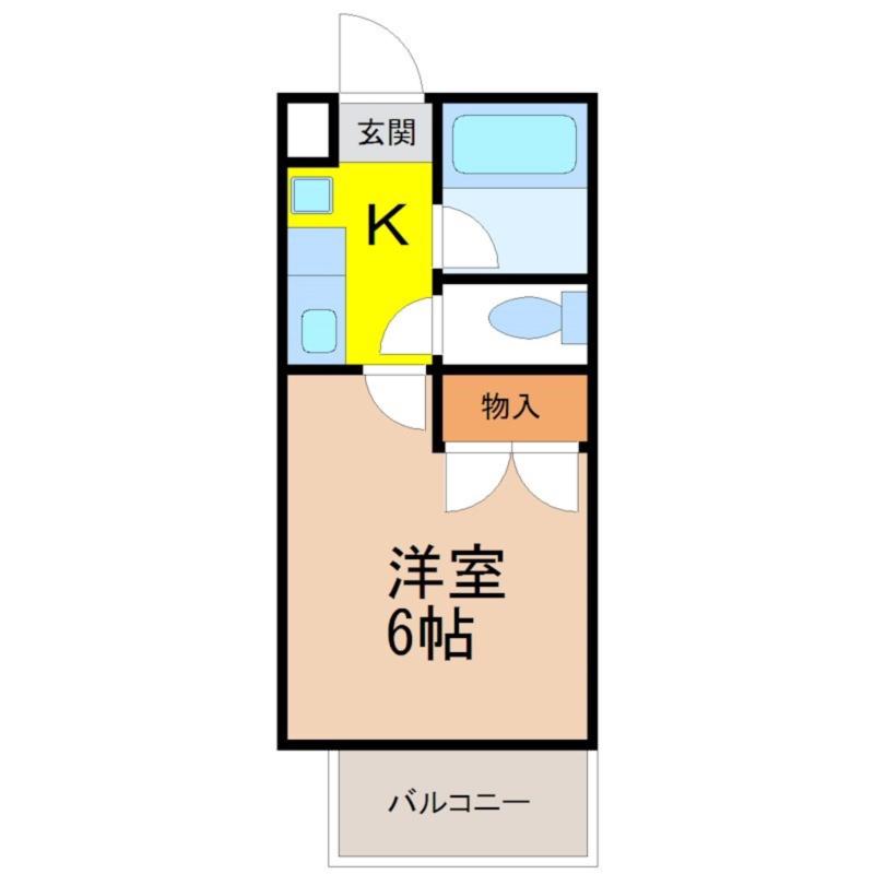 エクセレンス緑丘(1K/2階)の間取り写真