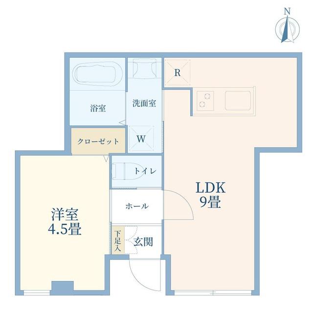共同ながさき(1LDK/B1階)の間取り写真