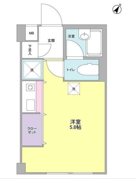 ESY表参道(ワンルーム/2階)の間取り写真