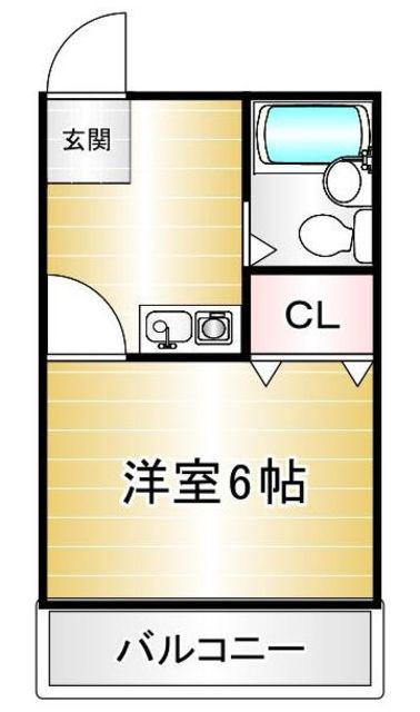 マンションエナジー(1K/3階)の間取り写真