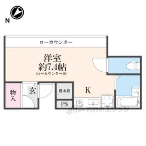 風異音素(ワンルーム/8階)の間取り写真