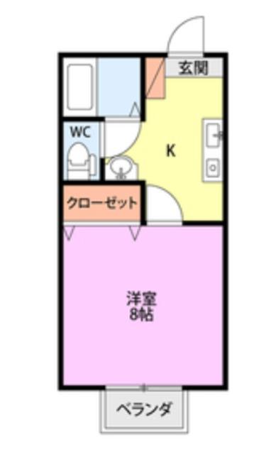 ジュネス(1K/1階)の間取り写真