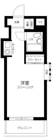 マリオン高円寺(ワンルーム/3階)の間取り写真