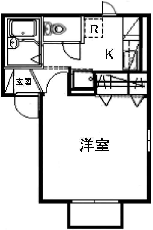 パレットハウス M館(1K/1階)の間取り写真