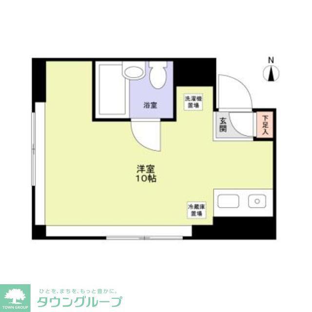 レイクサイド湯島(ワンルーム/1階)の間取り写真