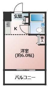トップ桜木町第二(ワンルーム/2階)の間取り写真