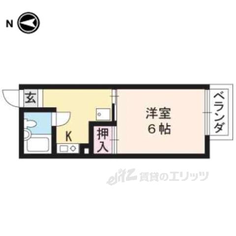 メゾン大戸(1K/1階)の間取り写真