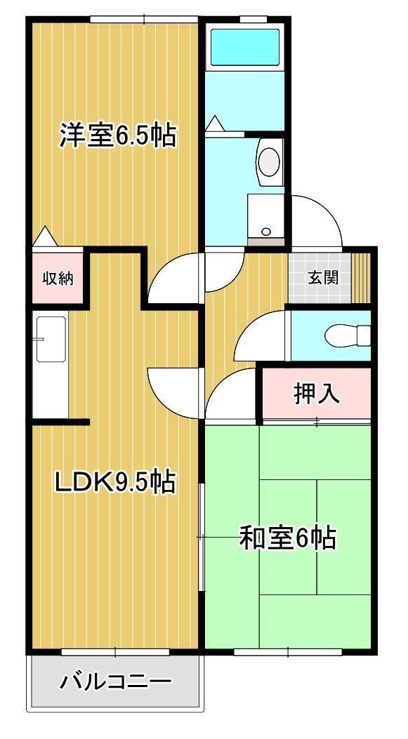 エイブル(2LDK/2階)の間取り写真