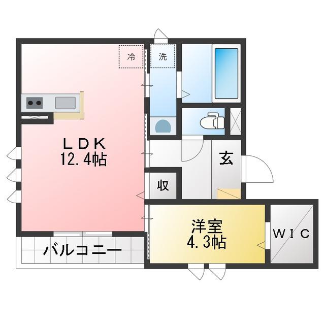 FONTANA DORO(1LDK/3階)の間取り写真