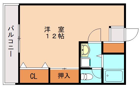 マルトモ(ワンルーム/2階)の間取り写真