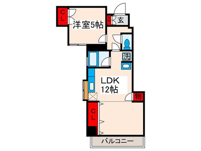 西日暮里フラワーマンション(1LDK/8階)の間取り写真
