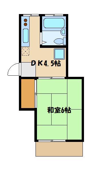 メゾン藤(1DK/1階)の間取り写真