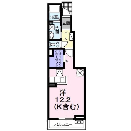 アクア下田(ワンルーム/1階)の間取り写真