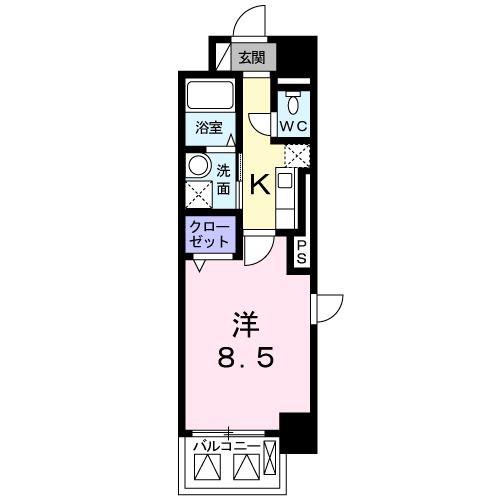 BRISA FELIZ(1K/2階)の間取り写真