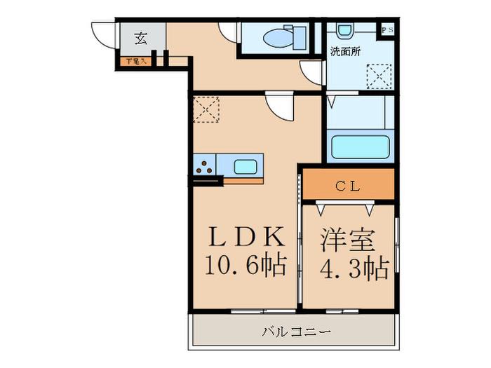 ザ・レジデンスBONJONO イースト(2LDK/3階)の間取り写真