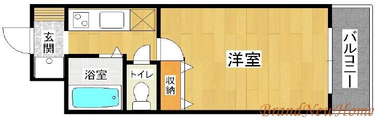 スタツィオーネ中百舌鳥(1K/5階)の間取り写真