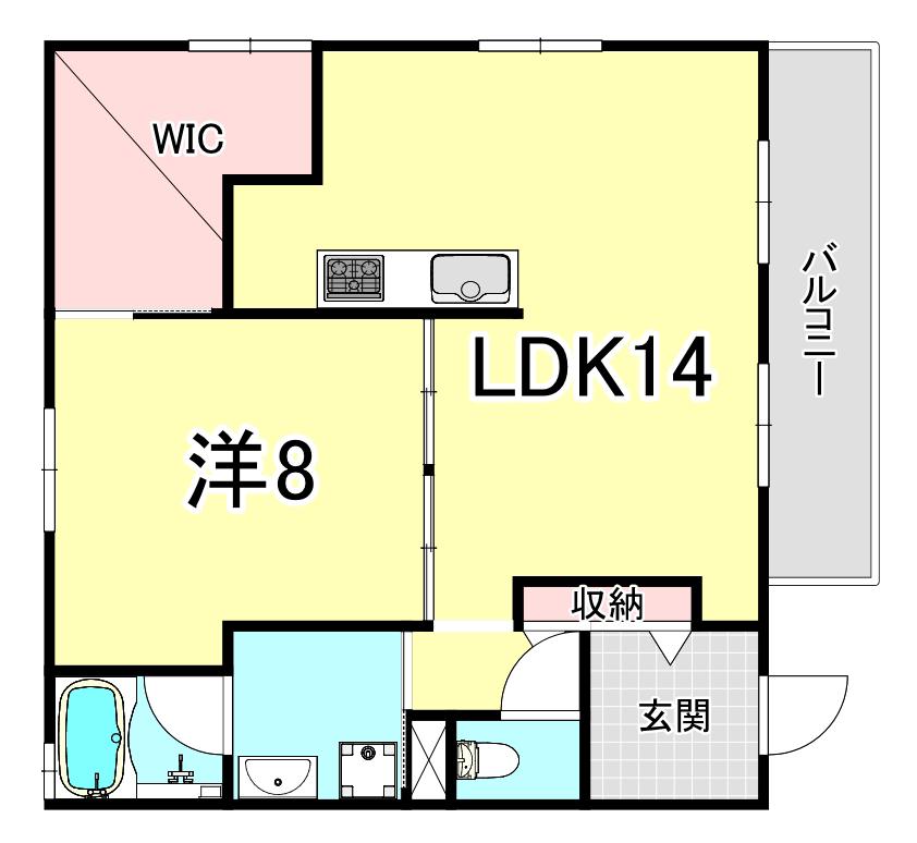 ラピス美苑(1LDK/1階)の間取り写真