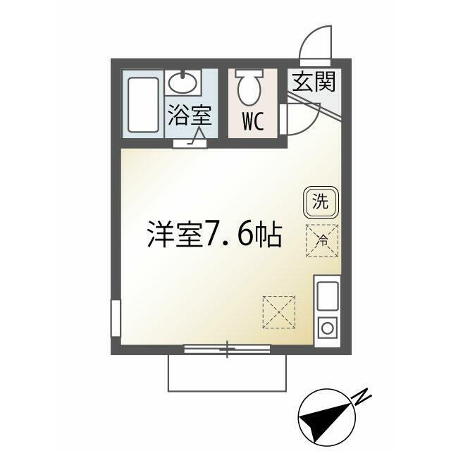アルトクローネ(ワンルーム/1階)の間取り写真
