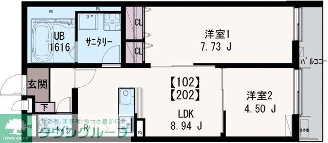 IXO LIERRE(2LDK/1階)の間取り写真