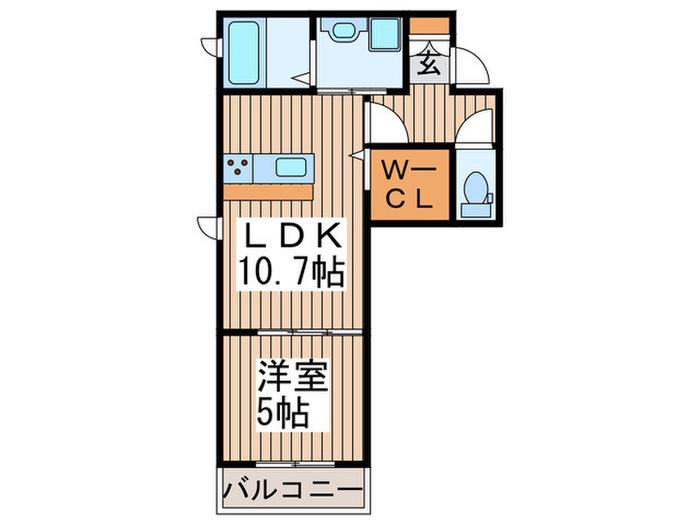 フォレナ瑞穂(1LDK/1階)の間取り写真