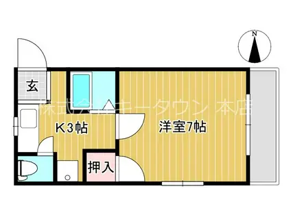 ラ・パルテール当新田(1K/2階)の間取り写真