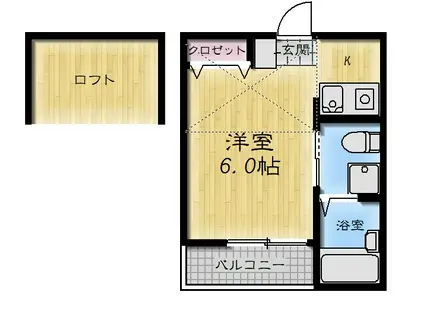GH栄町通アパートメント(ワンルーム/1階)の間取り写真