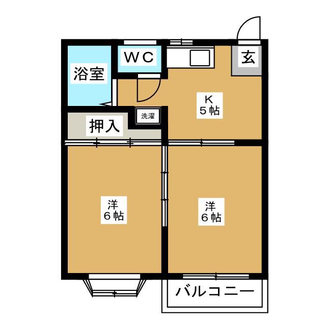 マリーンワイズ(2K/1階)の間取り写真