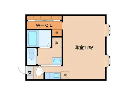 イズミはうす(1K/1階)の間取り写真