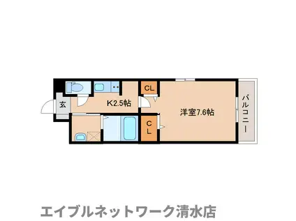 グランチェスタ(1K/2階)の間取り写真