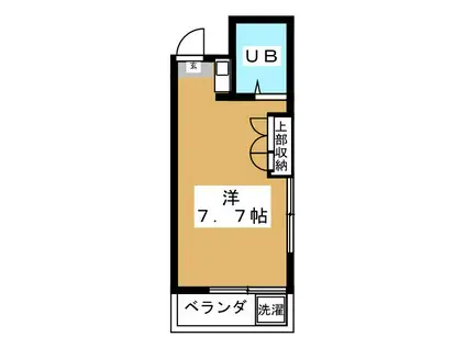 東菱八幡町マンション(ワンルーム/3階)の間取り写真