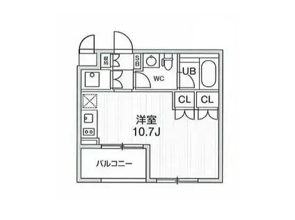 大田西馬込レジデンス(ワンルーム/1階)の間取り写真