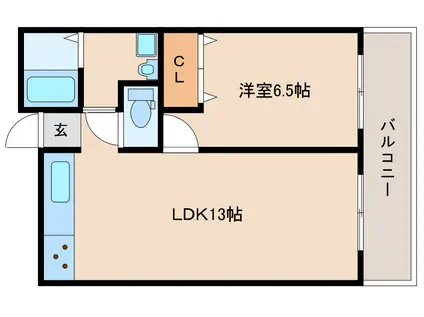 JMRレジデンス新大阪 (1LDK/6階)の間取り写真