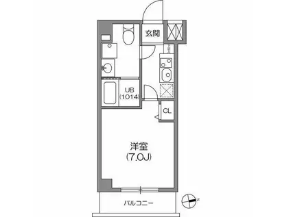 ガーラプレイス八幡山壱番館(ワンルーム/3階)の間取り写真