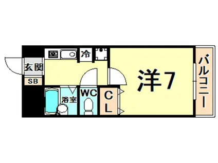 ストーンヘンジ(1K/4階)の間取り写真