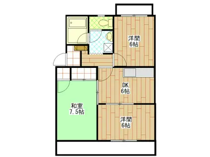 サンセットストリート(3DK/4階)の間取り写真