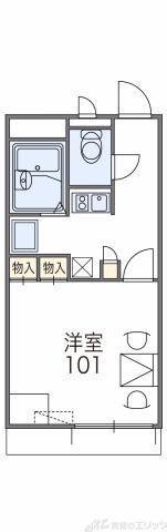 レオパレスマンゲシア(1K/2階)の間取り写真