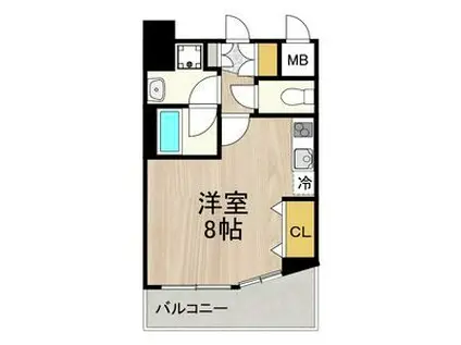 CITY SPIRE 名駅北(ワンルーム/9階)の間取り写真