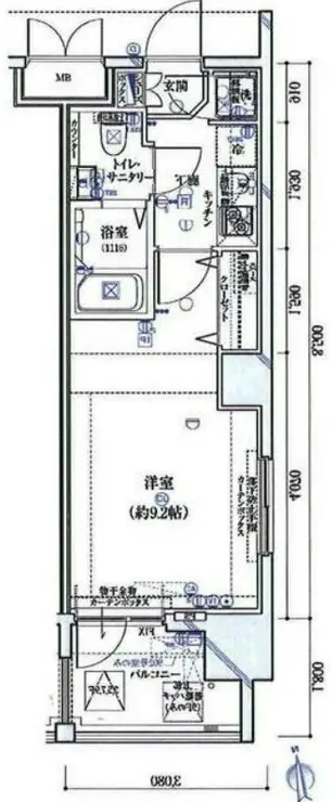 ガリシア九段下ライズ 2階階 間取り