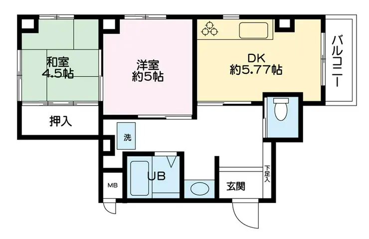 クローバーハイム5 2階階 間取り