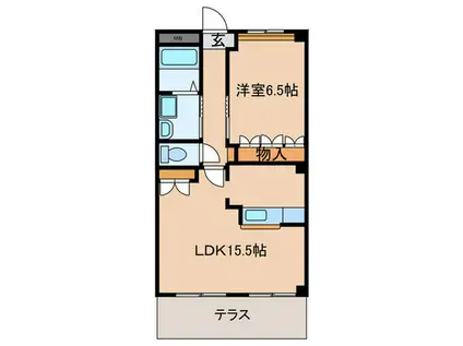 グランドステージ(1LDK/1階)の間取り写真