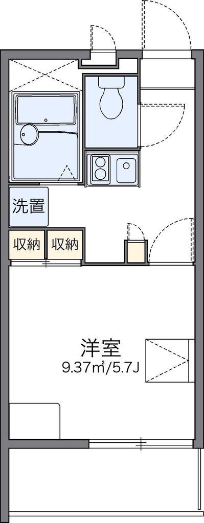 レオパレスイクセン3(1K/2階)の間取り写真