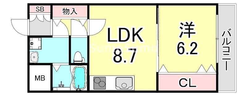 フレシール(1LDK/1階)の間取り写真
