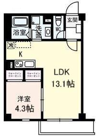 SOLASIA RESIDENCE 九条(1LDK/3階)の間取り写真
