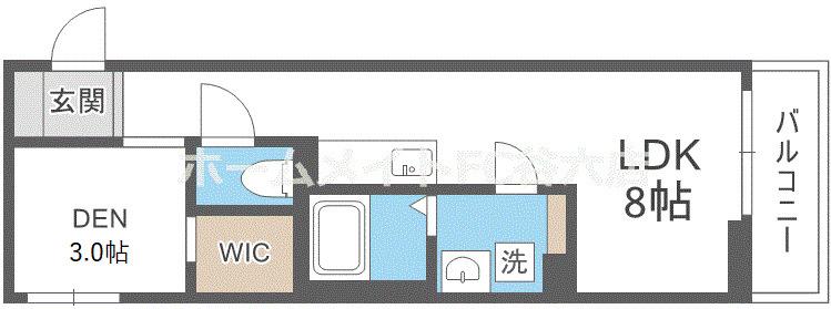S-MOVE緑橋II(1LDK/4階)の間取り写真
