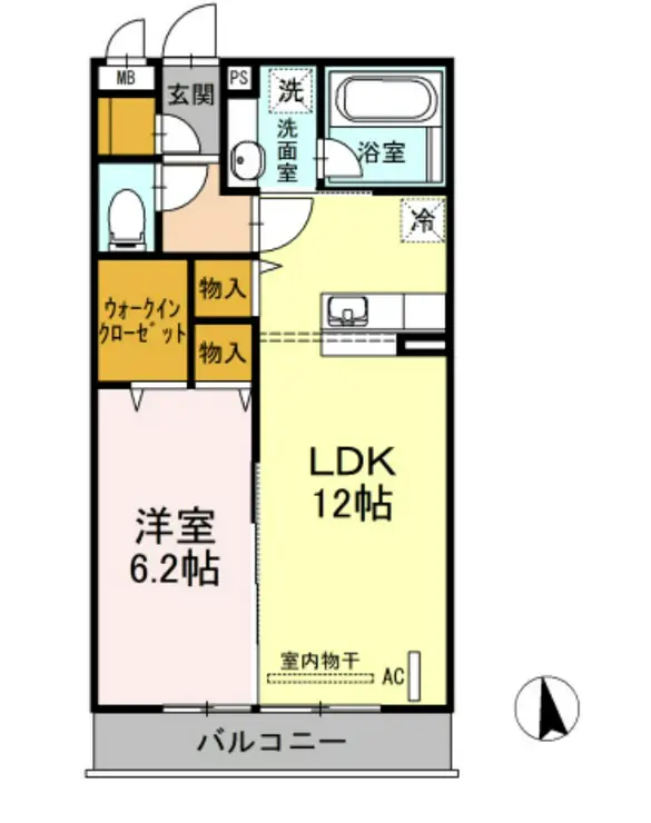 ペアハピネス 1階階 間取り
